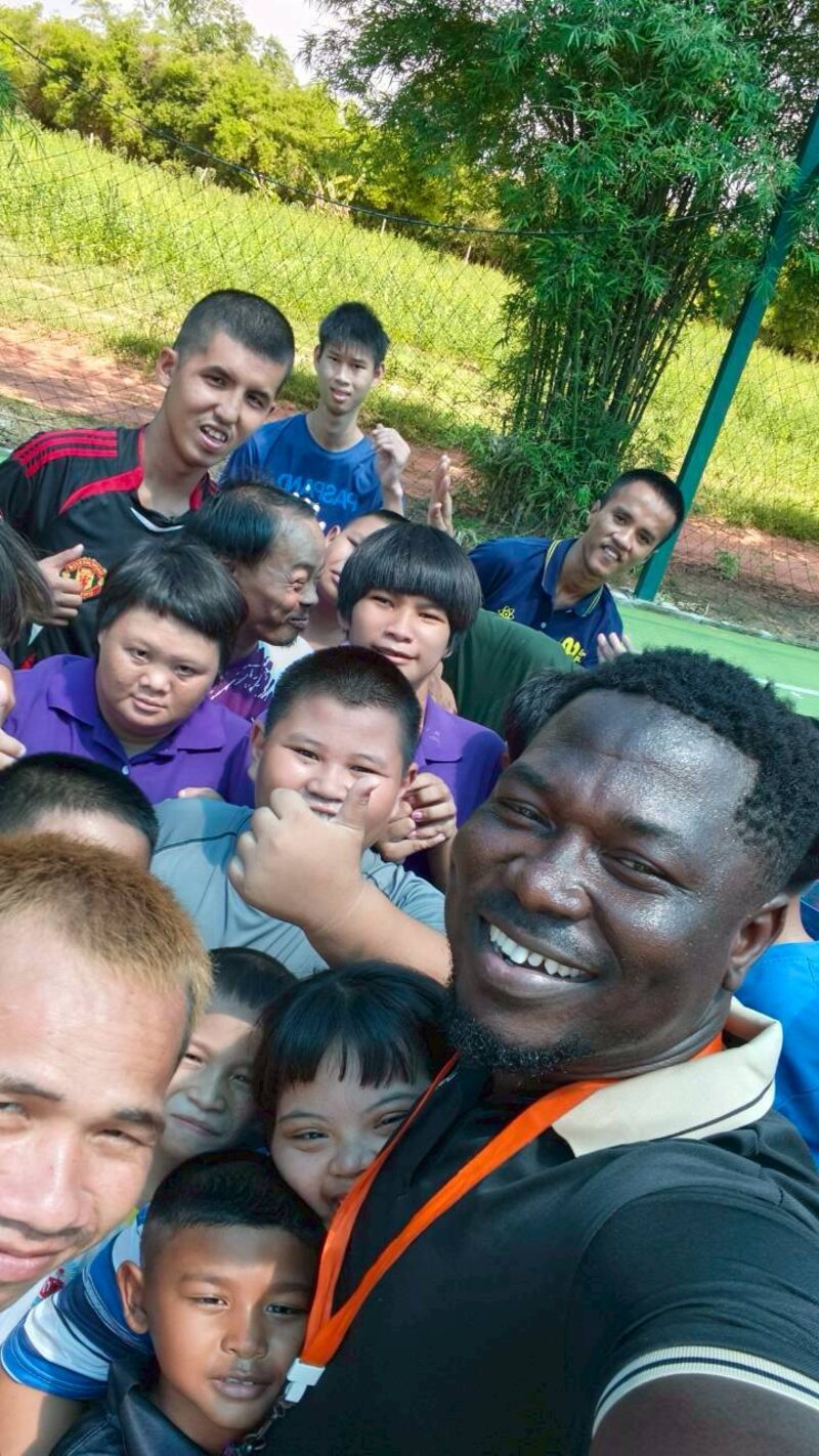 Coach Abbas with his team